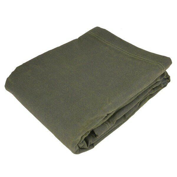 キャンバスタープ 18oz 蝋引き帆布 ターポリン 軍幕 OD色 [ 12×14ft ] コットン アウトドア バルク品 キャンプ用品 キャンバスシート CCS 18オンス パップテント
