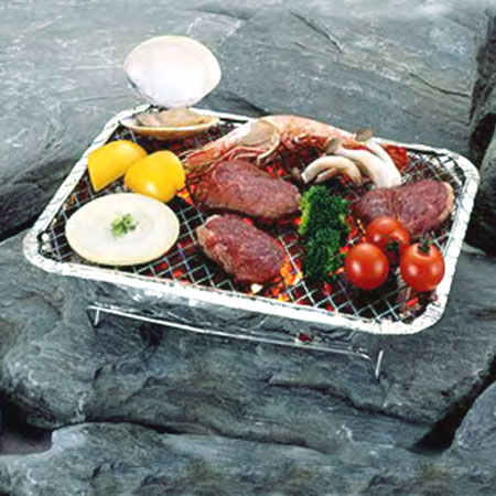 バーベキューコンロ　インスタントグリル　簡易式コンロ　2〜3人用　キャプテンスタッグ （ バーベキューグリル BBQ キャンプ用品 バーベキューセット　コンロ　焚き火台　焚火台　アウトドア用品 ）