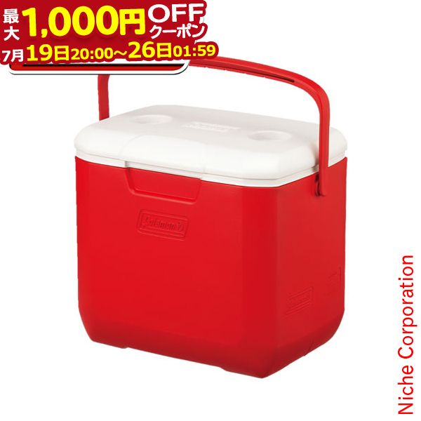 【最大1,000円OFFクーポン配信中】コールマン エクスカーションクーラー/30QT （レッド/ホワイト） 2000027862 キャンプ用品