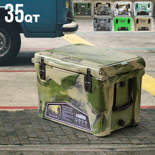 送料無料 クーラーボックス 大型 大容量【あす楽14時まで】アイスランド クーラーボックス　35QT / 33.1LDeelight iceland cooler box迷彩 デザートカモ 保冷力 釣り おしゃれ レジャー アウトドア◇キャンプお花見 シンプル 部活 海 プール キャンプ用品