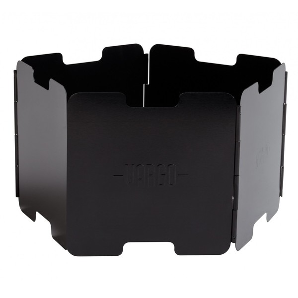 VARGO アルミニウム製 ウインドスクリーン 風防 [ ブラック ] バーゴ 風よけ クッカーアクセサリ キャンプ用品 アウトドア用品 ストーブ コンロ