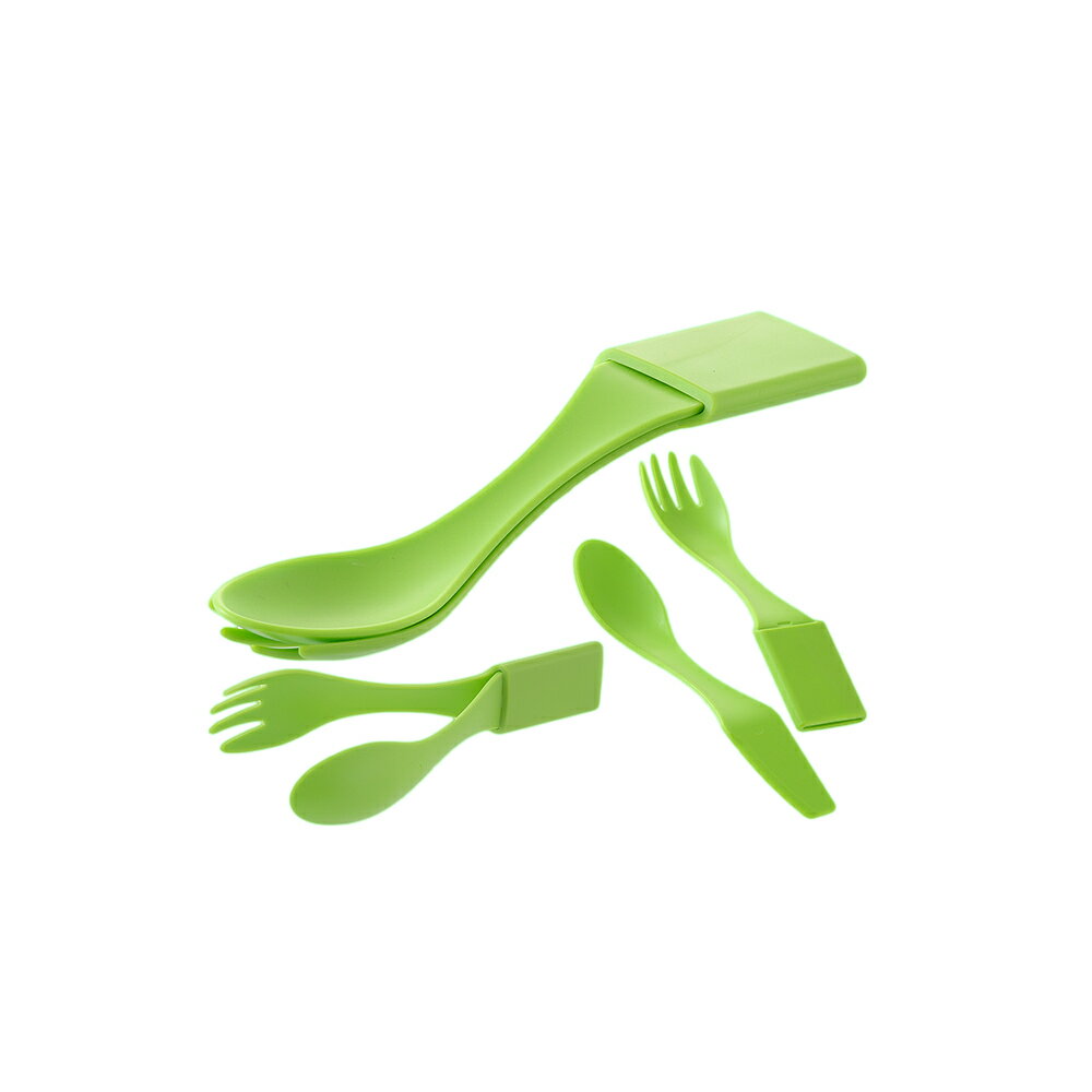 【メール便OK(5個まで)】多機能アウトドア・ツールセット 収納便利でスプーン・フォーク・ナイフ・トングにもなる4Way！ (アウトドア キャンプ 用品 登山 旅行 スポーツ BBQ 非常食セット用 災害備蓄品 防災グッズ 防災セット 保存食用)